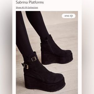 Free People Sabrina Platform Boots- lightly worn